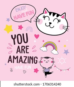 you are amazing. graphic tees vector design