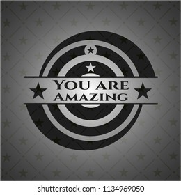 You are Amazing retro style black emblem