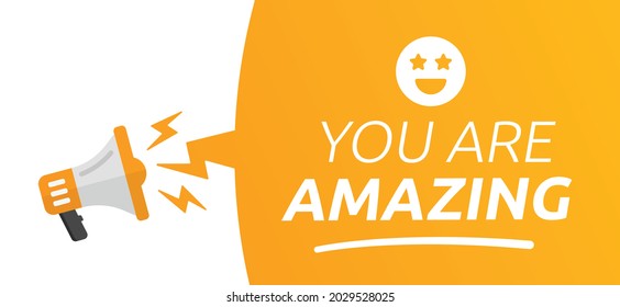 You are amazing speech bubble banner.