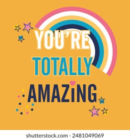 You are amazing, you are amazing sticker, gold stars vector, you're amazing, you are amazing vector, five stars vector