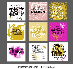 You are an amazing teacher. Thank you. Hand lettering and custom typography for your designs: t-shirts, bags, for posters, invitations, cards, etc. Hand drawn typography.Vintage illustration set