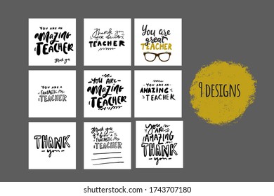 You are an amazing teacher.Hand lettering and custom typography for your designs: t-shirts, bags, for posters, invitations, cards, etc. Hand drawn typography.Vintage illustration