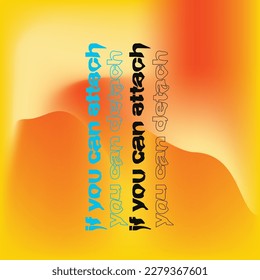Wenn du dich anlegst, kannst du das orangefarbene Feuer-Farbverlauf-Typografie-Poster entfernen 