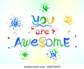 You Awesome Vector Calligraphic Inspirational Design Stock Vector ...