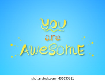 You Awesome Vector Calligraphic Inspirational Design Stock Vector ...