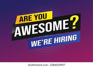 Are you awesome word concept vector illustration and 3d style, landing page, template, ui, web, mobile app, poster, banner, flyer, background, gift card, coupon, label, wallpaper