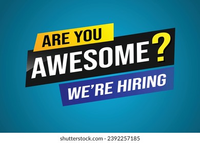 Are you awesome word concept vector illustration and 3d style, landing page, template, ui, web, mobile app, poster, banner, flyer, background, gift card, coupon, label, wallpaper