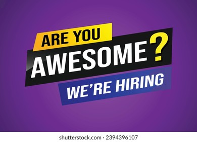 Are you awesome word concept vector illustration and 3d style, landing page, template, ui, web, mobile app, poster, banner, flyer, background, gift card, coupon, label, wallpaper