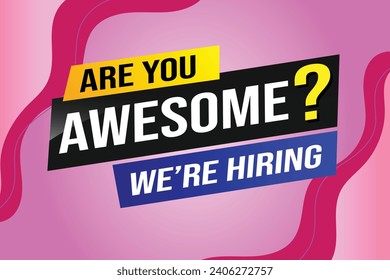 Are you awesome word concept vector illustration  and 3d style, landing page, template, ui, web, mobile app, poster, banner, flyer, background, gift c