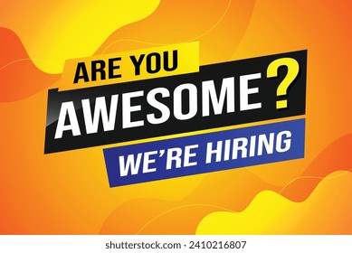 Are you awesome word concept vector illustration with megaphone and 3d style, landing page, template, ui, web, mobile app, poster, banner, flyer, background, gift card, coupon, label, wallpaper	