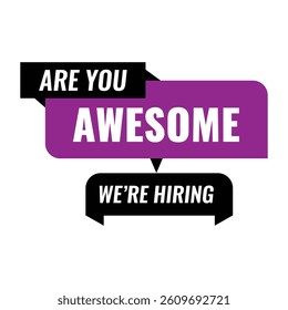 Are you awesome word concept vector illustration.