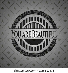 You are Beautiful dark icon or emblem