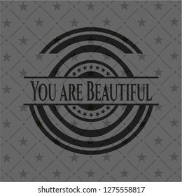 You are Beautiful dark icon or emblem