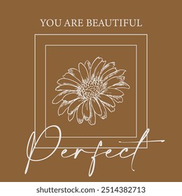 you are beautiful slogan graphic vector print lettering for t shirt print design