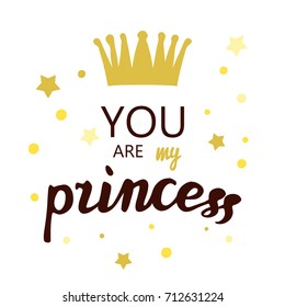 you are beautiful slogan vector for kids shirt print design.