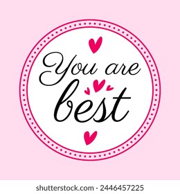 You are best friend girl pink banner template design vector