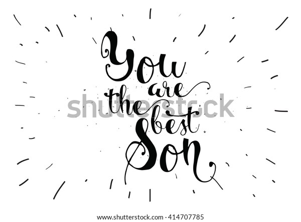 Download You Best Son Inscription Greeting Card Stock Vector ...