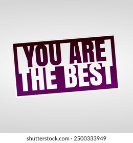 you are the best sticker vector design