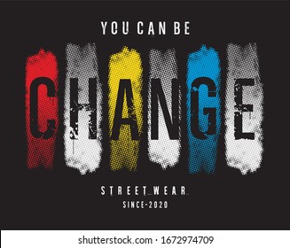 you can be change typography for print t shirt