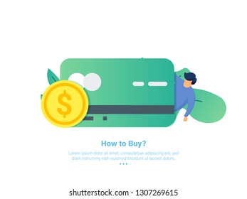 You can Buy Anything with Electronic Money. Buy Method Concept. 3d Isometric Vector Illustration.