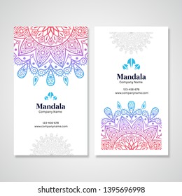 You can change text with your company with mandala business card.