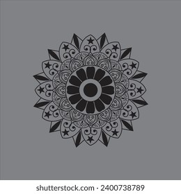 You can choose to download either mandala alpona vector PNG image or vector file on this page. Both of them have transparent background and are totall