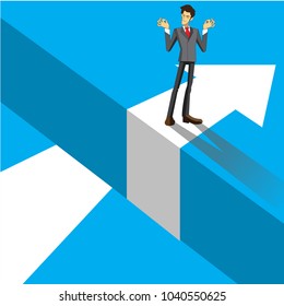 
You can cross the obstacles as you cross the chasm.