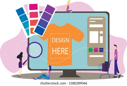 You can design your own T-shirt here. Colorful vector illustration