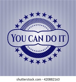 You can do it badge with denim texture