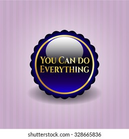 You can do it blue shiny emblem with pink background. Very nice design. Cute design.