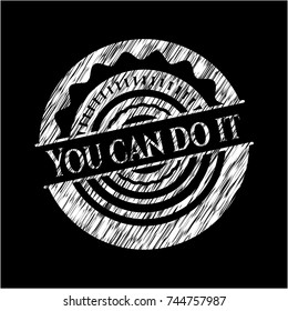 You can do it with chalkboard texture