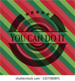 You can do it christmas emblem background.