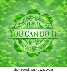 You can do it green emblem. Mosaic background