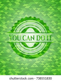 You can do it green emblem. Mosaic background