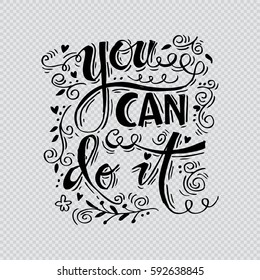 You can do it inscription. Greeting card with calligraphy.