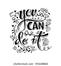 You can do it inscription. Greeting card with calligraphy.