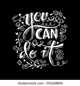 You can do it inscription. Greeting card with calligraphy.