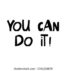 You Can Do Motivation Quote Cute Stock Vector (Royalty Free) 1761318878 ...