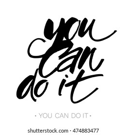 You Can Do Quote Typographical Poster Stock Vector (royalty Free 