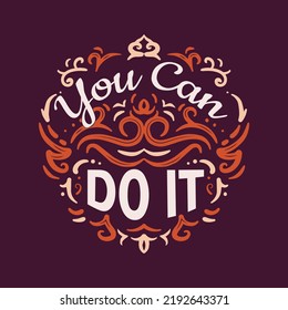 You can do it Lettering Vector design