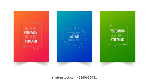 You can do more than you think motivational quotes banner set