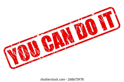 You can do it red stamp text on white
