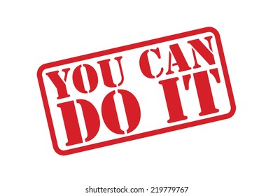 YOU CAN DO IT Rubber Stamp vector over a white background.