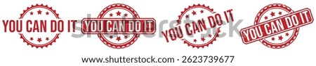 YOU CAN DO IT rubber stamp vector illustration on white background
