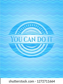 You can do it sky blue water wave emblem.