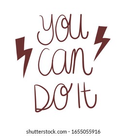 you can do it text design of Women empowerment female power feminist people gender feminism young rights protest and strong theme Vector illustration