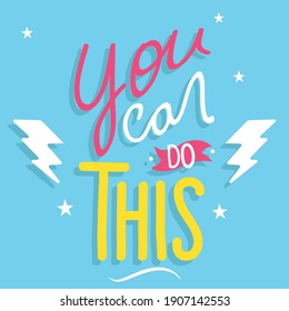 you can do this with thunders design of covid 19 virus lettering message theme Vector illustration