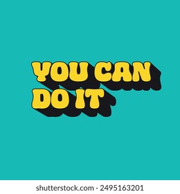 you can do it writing in yellow color with black long shadow and blue background