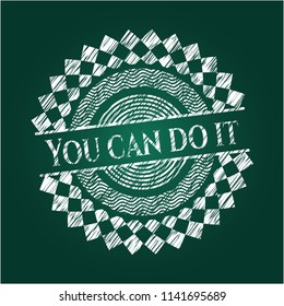 You can do it written with chalkboard texture