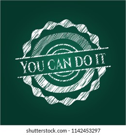 You can do it written with chalkboard texture